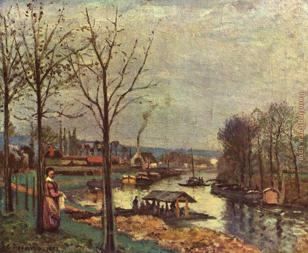 Camille Pissarro Lavoir de Pontoise 1872
